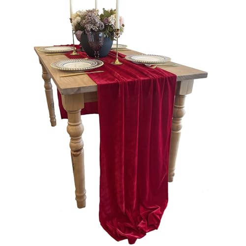 Velvety Table Runner 120x29inch Perfektes Vintage Tisch Tuch Für Formelle Abendessen Und Festival Gathering Feierparty Tischdecke von Fluxioxtna