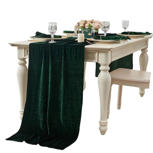 Velvety Table Runner 120x29inch Perfektes Vintage Tisch Tuch Für Formelle Abendessen Und Festival Gathering Feierparty Tischdecke von Fluxioxtna