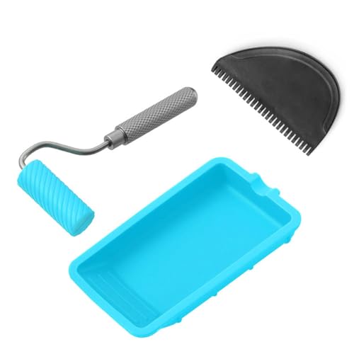 Wiederverwendbares Silikon Crafting Roller Mit Tablett Für Große Oberflächen Projekte Selbst Adhäsive Anwendung Aluminiumgriff von Fluxioxtna