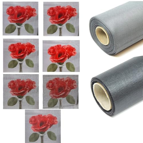 2,90€/m FlyEx Fliegengitter in Standard grau Insektenschutz Insektenschutzgewebe für Fenster Türen Rollenware - Punktverschweißt - Reißfest - UV-beständig (Standard Grau, 120 cm) von FlyEx