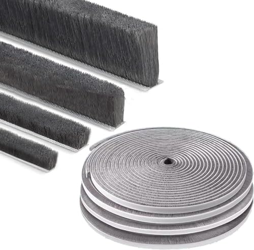 Bürstendichtung Meterware mit Nut von 5mm bis 25mm für Fliegengitter Dichtung Fenster Türen Insektenschutz Rolladen Rolläden mit Nut (50, 6,7 x 15mm) 50•6,7 x 15mm von FlyEx
