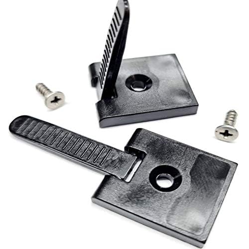 FlyEx 2x Griffe Fliegengitter Griff Kedergriff Fliegengitterfenster Insektenschutz Zubehör Fenster Türen Spannrahmen (Schwarz- 2x Kedergriff) (Schwarz- 2x Klappgriff) von FlyEx