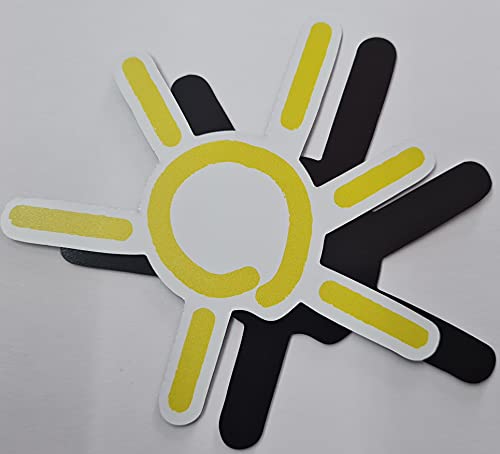 Grömitzer Sonne Magnete anstatt Aufkleber Sticker für Fliegengitterschutz Reparatur-Set Vogelschlag Netze Türen Fenster Schiebetüren Spannrahmen (Sonne) von FlyEx