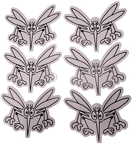 FlyEx Magnete anstatt Aufkleber Sticker für Fliegengitter Insektenschutz Reparatur-Set Vogelschlag Netze Türen Fenster Schiebetüren Spannrahmen (3X Mücke) von FlyEx