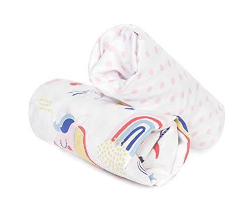 FlyIdeas Next 2 Me Spannbettlaken Beistellbett 83x50 cm, 2 STK. - 2 Spannleintuch Matratzenschoner fur Chicco Magic Dream Maxi Cosi Iora Kinderkraft, 100% Baumwolle Zertif von FlyIdeas