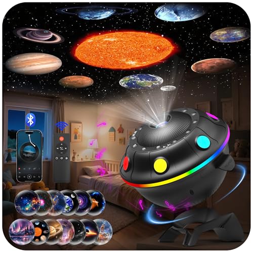 FlyLily Sternenhimmel Projektor,12 in 1 Planetarium Projektor Lampe für Schlafzimmer Kinder Erwachsene, Nachtlicht Projektor mit RGB-Lichtern, Bluetooth-Lautsprecher, weißem Rauschen, Timer FlyLily Sternenhimmel Projektor,12 in 1 Planetarium Projektor Lampe für Schlafzimmer Kinder Erwachsene, Nachtlicht Projektor mit RGB-Lichtern, Bluetooth-Lautsprecher, weißem Rauschen, Timer von FlyLily