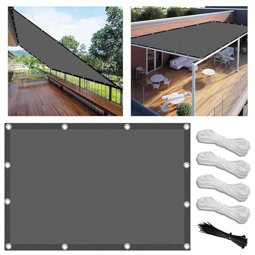 Balkonabdeckung 0.7x6m Multi Farbe und Größe Balkonumspannung Zaunschutz für Balkon Terrasse Balkonumspannungen Polyester Blickdichte Wasserfest Windfest mit Seil Kabelbindern und Ösen von FlySoul