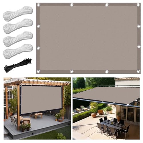 Balkonabdeckung 0.8x2m Multi Farbe und Größe Balkonumspannung Zaunschutz für Balkon Terrasse Balkonumspannungen Polyester Blickdichte Wasserfest Windfest mit Seil Kabelbindern und Ösen von FlySoul