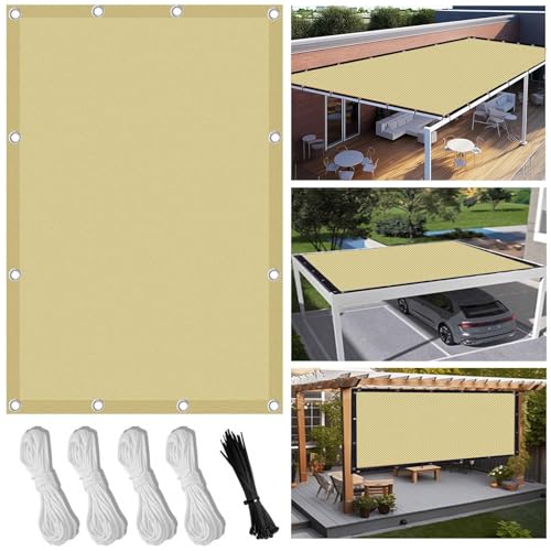 Sonnensegel 1X4m Wasserdicht Rechteckig Multi Farbe und Größe Sonnensegel Balkon UV Schutz Sonnenschutz Markise Mit Ösen Und Kordel für Balkon Terrasse Garten von FlySoul