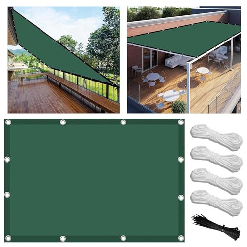 Sonnensegel 1x2.6m Wasserdicht Rechteckig Multi Farbe und Größe Sonnensegel Balkon UV Schutz Sonnenschutz Markise Mit Ösen Und Kordel für Balkon Terrasse Garten von FlySoul