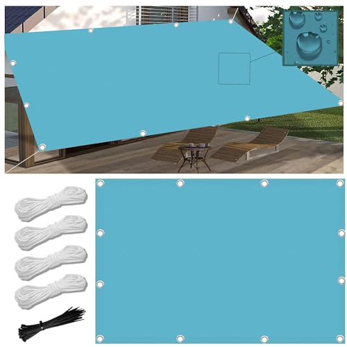 Sonnensegel 2x3.5M Wasserdicht Rechteckig Multi Farbe und Größe Sonnensegel Balkon UV Schutz Sonnenschutz Markise Mit Ösen Und Kordel für Balkon Terrasse Garten von FlySoul