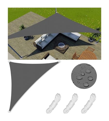 Sonnensegel Wasserdicht Dreieckig Viele Farbe Größe Balkon Sonnenschutz 98% UV Schutz Segeltuch Sonnensegel Markise Reißfest Wetterfest mit D-Ring und Kordel für Balkon Terrasse Garten 7x7x9.9M Sonnensegel Wasserdicht Dreieckig Viele Farbe Größe Balkon Sonnenschutz 98% UV Schutz Segeltuch Sonnensegel Markise Reißfest Wetterfest mit D-Ring und Kordel für Balkon Terrasse Garten 7x7x9.9M von FlySoul