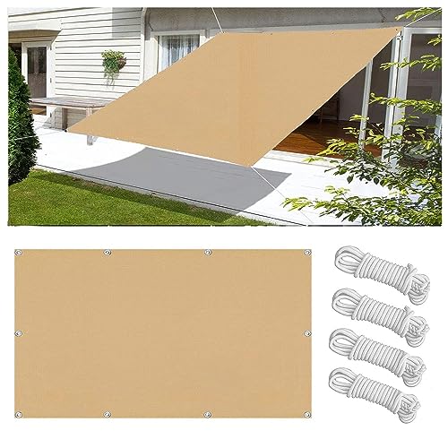 Sonnensegel Wasserdicht Rechteckig 1.2x2.4M Multi Farbe und Größe Sonnensegel Balkon UV Schutz Sonnenschutz Markise Mit Ösen Und Kordel für Balkon Terrasse Garten von FlySoul