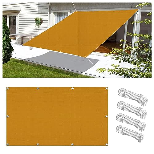 Sonnensegel Wasserdicht Rechteckig 2x5.5M Multi Farbe und Größe Sonnensegel Balkon UV Schutz Sonnenschutz Markise Mit Ösen Und Kordel für Balkon Terrasse Garten von FlySoul