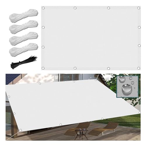 Sonnensegel Wasserdicht Rechteckig mit Ösen 1x1.2M Multi Farbe und Größe Sonnensegel Balkon UV Schutz Sonnenschutz Markise Mit Kordel für Balkon Terrasse Garten von FlySoul