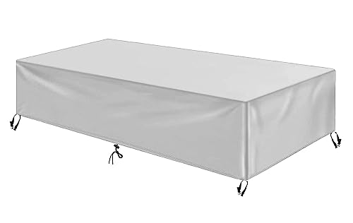 Flyace Abdeckung Gartenmöbel Wasserdicht 260x200x75cm Multi Größe Abdeckplane Gartenmöbel 600D Schutzhülle Gartenmöbel Abdeckung Winterfest Sets Tische und Stühle von Flyace