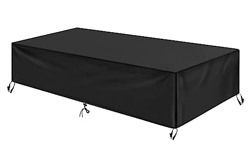 Flyace Abdeckung Gartenmöbel Wasserdicht 260x260x75cm Multi Größe Abdeckplane Gartenmöbel 600D Schutzhülle Gartenmöbel Abdeckung Winterfest Sets Tische und Stühle von Flyace