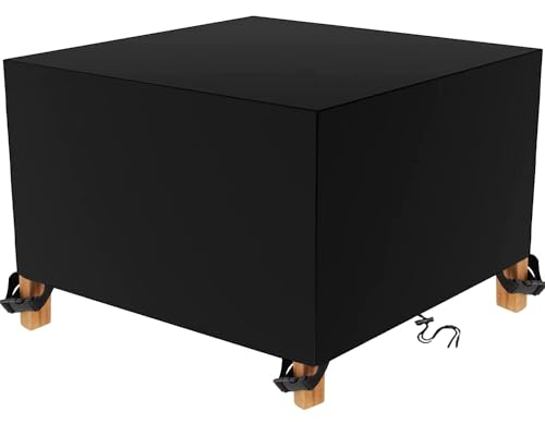 Flyace Gartenmöbel Abdeckung Wasserdicht Winterfest Multi Größe Schutzhülle Gartenmöbel 600D Quadratisch Gartentisch Abdeckplane Gartenmöbel Winddicht Anti-UV Abdeckhauben für Möbelsets 100x100x95cm von Flyace