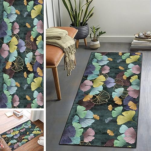 Teppich Läufer Flur rutschfest Multi Stil und Größe Teppichläufer Waschbar Eingangsteppich Schmutzfangmatte Fußmatte für Innen Außen Küchenteppich Teppich für Wohnzimmer Schlafzimmer 90x200cm von Flyace