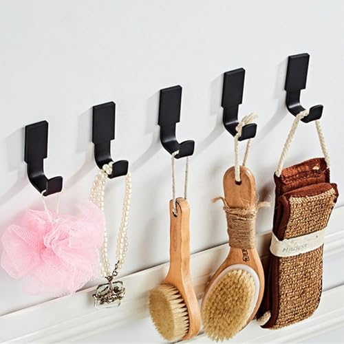 Flybath Handtuchhaken Kleiderhaken Messing Mattschwarzes Finish Handtuch Wandhaken Wandmontage - 5 Haken von Flybath