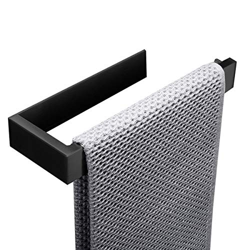Flybath Handtuchring SUS 304 Edelstahl Mattschwarzes Finish Handtuchhalter Wandmontage Selbstklebend (Kein Bohren) Schwarz von Flybath