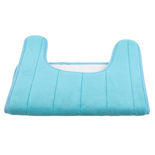Flybloom U-Band rutschfeste Matte Wasseraufnahme Badezimmer Weicher Teppich für Toilette (hellblau) von Flybloom