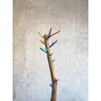Rustikale Treibholz-Wandgarderobe Aus Holz von Flycoatstudio