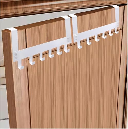 Flying Pottery Türhaken zum Einhängen, 2 Stück Stabile Türgarderobe zum Einhängen (Weiß) von Flying Pottery