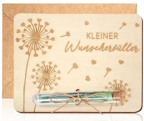 Flying Pottery Wunscherfüller Geldgeschenke, Geldgeschenk Verpackung aus Holz mit Umschlägen, Geld Geschenk für Geburtstag Hochzeit Jugendweihe Weihnachten Reisen (Stil I) von Flying Pottery