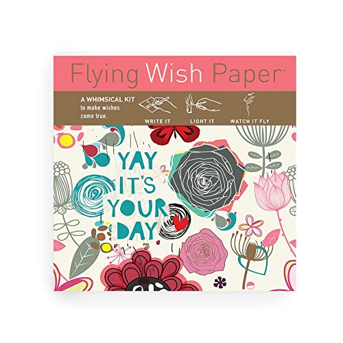 Flying Wish Paper Yay It's Your Day, lizenziertes Original-Kunstwerk, Mini-Wunschset, 12,7 x 12,7 cm von Flying Wish Paper