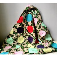 Vintage Häkeldecke; Einzigartiges Oma-Quadrat-Design von FlyingCheerioStudio