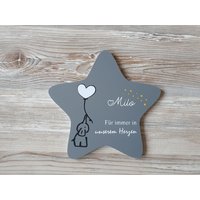 Grabdeko Für Sternenkind | Wetterfester Personalisierter Stern Mit Elefant Kindgerechte Grabgestaltung Grabdeko Für Sternenkind | Wetterfester Personalisierter Stern Mit Elefant Kindgerechte Grabgestaltung von FlyingLoveDesigns
