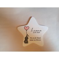 Sternenkind Grabdeko | Wetterfester Personalisierter Stern Mit Elefant Kindgerechte Grabgestaltung Sternenkind Grabdeko | Wetterfester Personalisierter Stern Mit Elefant Kindgerechte Grabgestaltung von FlyingLoveDesigns