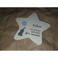 Sternenkind Grabdeko | Wetterfester Personalisierter Stern Mit Elefant Kindgerechte Grabgestaltung Sternenkind Grabdeko | Wetterfester Personalisierter Stern Mit Elefant Kindgerechte Grabgestaltung von FlyingLoveDesigns