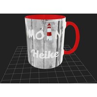 Moin Kaffebecher 330Ml in Weiß Und Anderen Farben Als Variation von FlyingprintDE