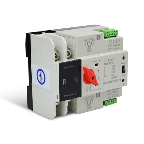 Automatischer Transferschalter Doppelter, Dual Power Netzschalter Unterbrechungsfreier mit 2 Wege Controller, Automatischer Transferschalter AC220V zu Wechselstromgenerator von Flylin