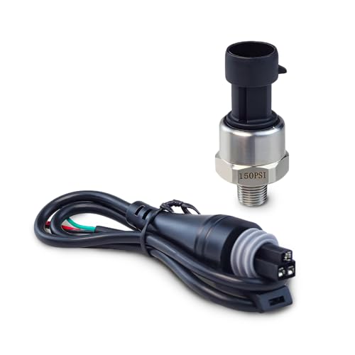 Drucktransmitter Drucksensor, 0.5-4.5V 1 / 8NPT Sensor Transducer Druck mit Kabel, Edelstahl Drucksensor Drucksensor-Transmitter für Öl Kraftstoff Luft Gas Wasser Gastank Dieseltank (150PSI) von Flylin