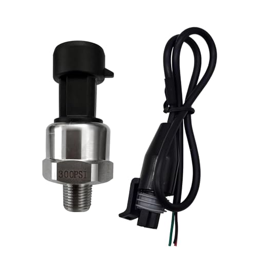Drucktransmitter Drucksensor, 0.5-4.5V 1 / 8NPT Sensor Transducer Druck mit Kabel, Edelstahl Drucksensor Drucksensor-Transmitter für Öl Kraftstoff Luft Gas Wasser Gastank Dieseltank (300PSI) von Flylin