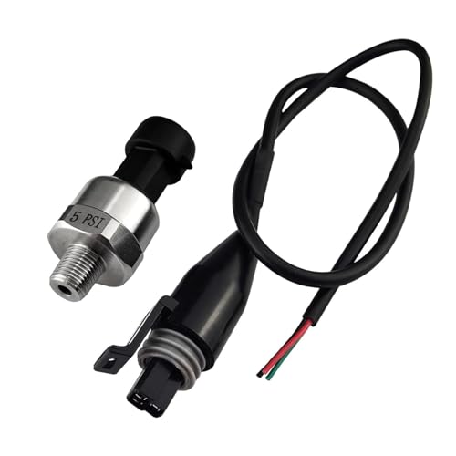 Drucktransmitter Drucksensor, 0.5-4.5V 1 / 8NPT Sensor Transducer Druck mit Kabel, Edelstahl Drucksensor Drucksensor-Transmitter für Öl Kraftstoff Luft Gas Wasser Gastank Dieseltank (5PSI) von Flylin