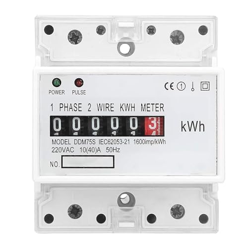 Stromzähler 4 Phasen, Geeicht Drehstromzähler Hutschiene KWh Meter Stromzähler für Din Hutschiene Zwischenzähler, Digitale Stromzähler AC 220V/230V 10-40A Einphasiger 35mm Hutschiene Leistungsmesser Stromzähler 4 Phasen, Geeicht Drehstromzähler Hutschiene KWh Meter Stromzähler für Din Hutschiene Zwischenzähler, Digitale Stromzähler AC 220V/230V 10-40A Einphasiger 35mm Hutschiene Leistungsmesser von Flylin