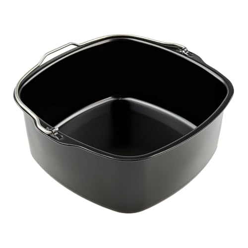 Heißluftfritteuse Zubehör, 7'' Kuchenform Backformen Fritteuse Backform Cake Pan Pizzaform Brotbackkorb Luftfritteuse mit Griff, Airfryer Kuchenpfanne Kuchenfass-Fritteuse für HD9925 HD9860 HD9905 01 von Flylin