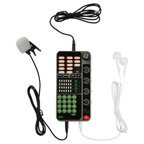 Tragbarer Stimmenwechsler, Handmikrofon Sprachmodulator Gaming Aufnahme mit 16 Soundeffekten, Mini Live Broadcast Voice Disguiser für Handy Computer PS4 PS5 Xbox One Spiele Tragbarer Stimmenwechsler, Handmikrofon Sprachmodulator Gaming Aufnahme mit 16 Soundeffekten, Mini Live Broadcast Voice Disguiser für Handy Computer PS4 PS5 Xbox One Spiele von Flylin