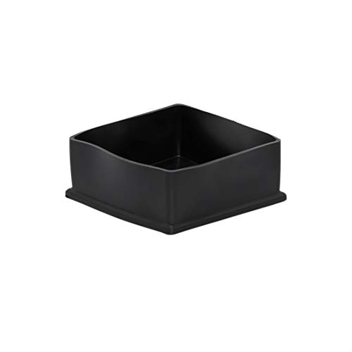 Flyshop, Stuhlbeinkappen, Quadratische Bodenschutzkappen, Geruchloses PVC 100 x 100 mm (10,0 x 10,0 cm), Schwarz, 4er Pack von Flyshop