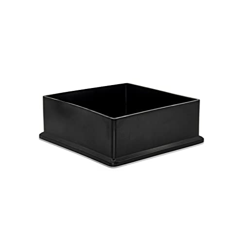 Flyshop, Stuhlbeinkappen, Quadratische Bodenschutzkappen, Geruchloses PVC 80 x 80 mm (8,0 x 8,0 cm), Schwarz, Packung mit 24 Stück von Flyshop