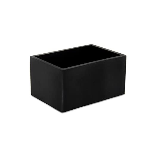 Flyshop, Stuhlbeinkappen, rutschfeste Schutzkappen, Geruchloses Silikon, Schwarz, 4er Pack (Schwarz/Rechteckig, 40 x 60mm) von Flyshop