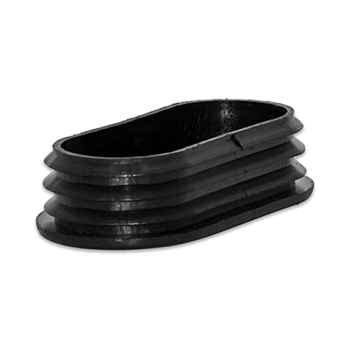 Flyshop Endkappen für ovale Rohre, 40 x 80 mm (4,0 x 8,0 cm) Außendurchmesser, Schwarz, 8 Stück von Flyshop