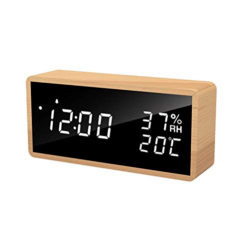 Flysocks LED Wecker digitaler Wecker, Sprachsteuerung, Datum, Temperatur und Luftfeuchtigkeit Tischuhr, geeignet Tische, Wohnzimmer, Kinderzimmer und Büro Flysocks LED Wecker digitaler Wecker, Sprachsteuerung, Datum, Temperatur und Luftfeuchtigkeit Tischuhr, geeignet Tische, Wohnzimmer, Kinderzimmer und Büro von Flysocks