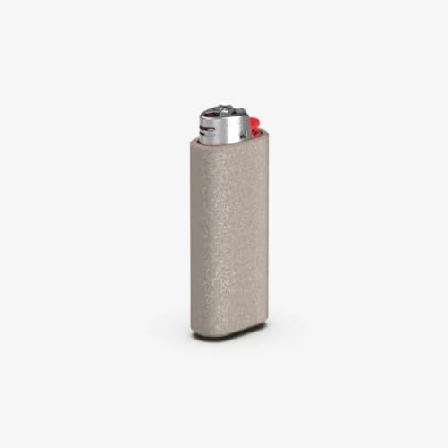 Flytanium Titanium Lighter Sleeve - Metal BIC Lighter Case Compatible with BIC Lighters Mini, Stonewash Finish, Lightweight & Durable Protection for Lighters (Mini) von Flytanium