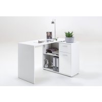 FMD Eckschreibtisch "AUGSBURG" Schreibtisch/ Sideboard m. Stauraum, beids. montierb., 117 oder 148 cm von Fmd