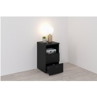 FMD Nachtkonsole "Suva" Nachttisch m. 2 Schubkästen und offenem Fach, 60 cm hoch, 35 cm breit von Fmd